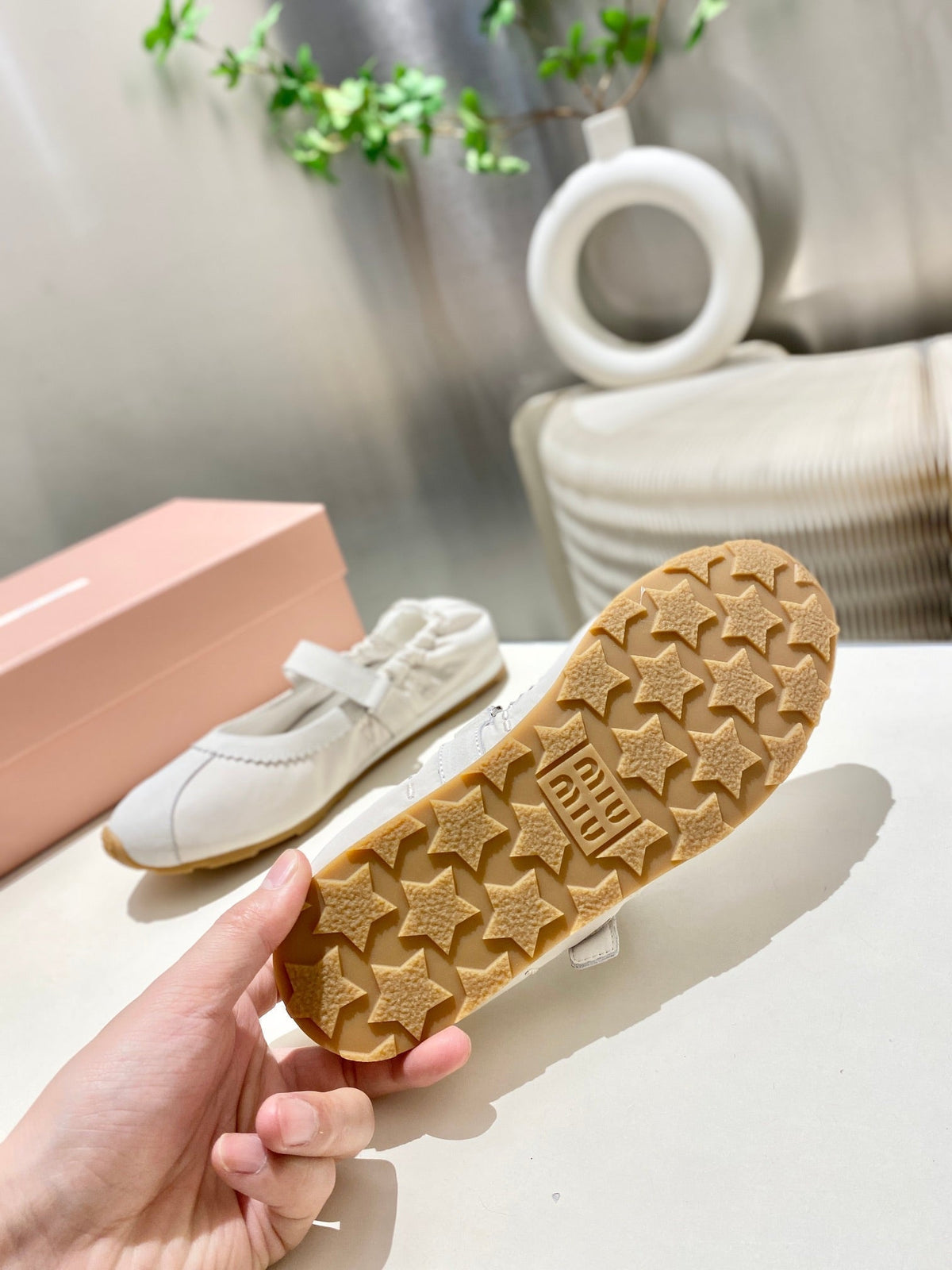 Miu Miu 2026 Ballet Flat Suede Fabric