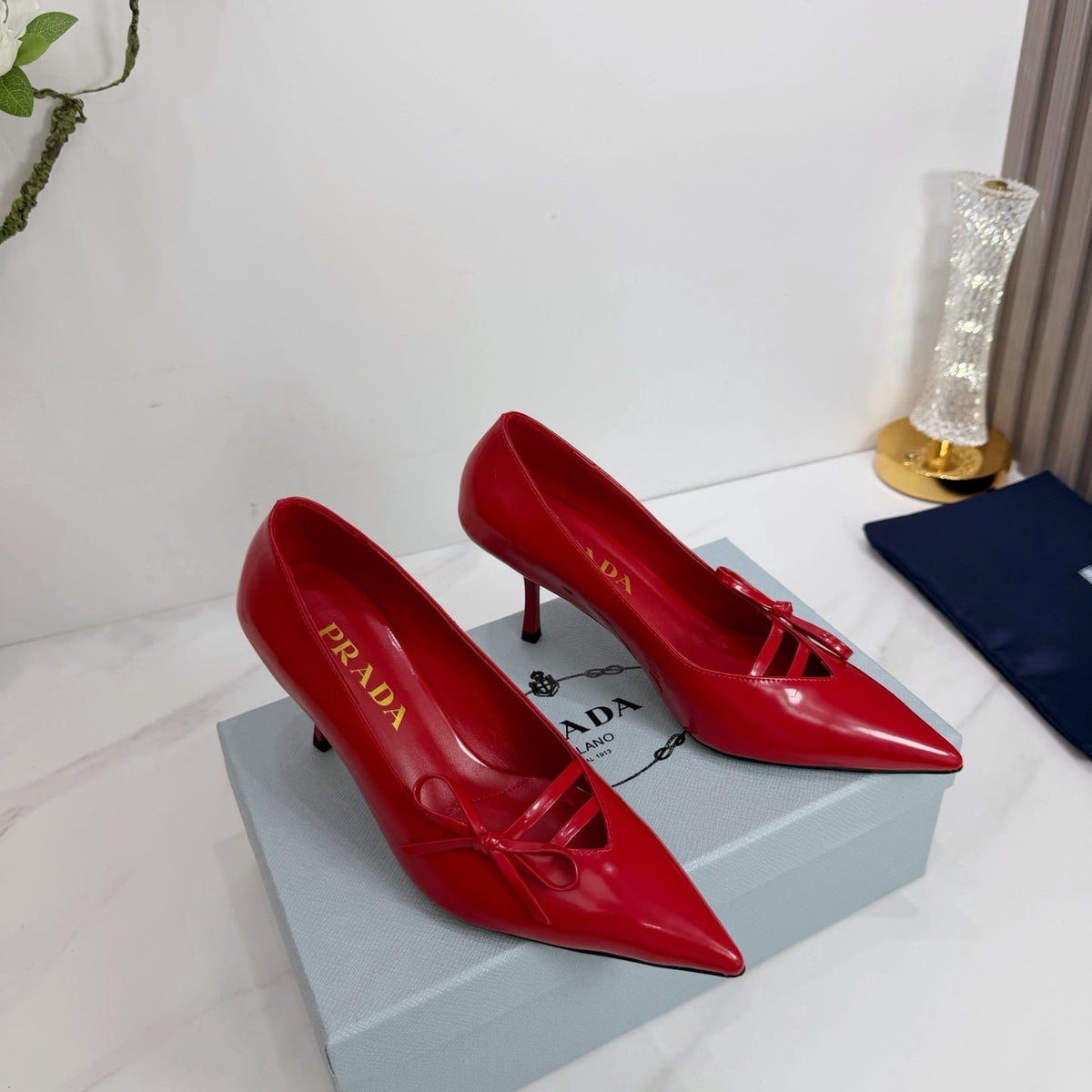 PRA 26SS High Heels Pumps 75 Red Patent Leather 592354