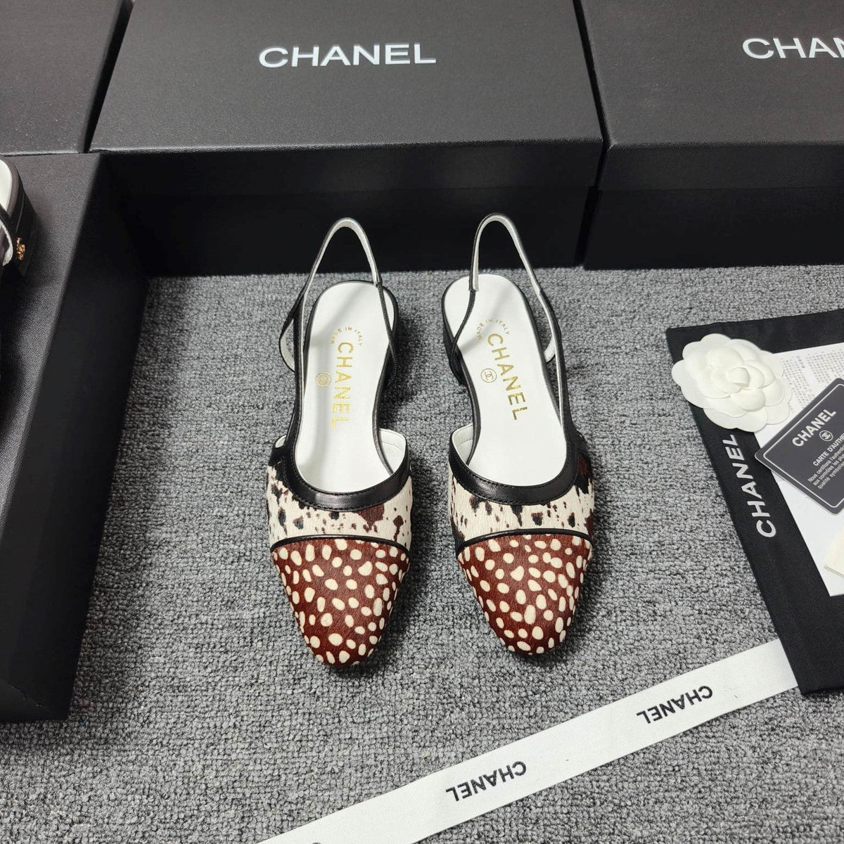 CC SS 2026 Slingbacks Flat White Black Brown Calfskin Lambskin