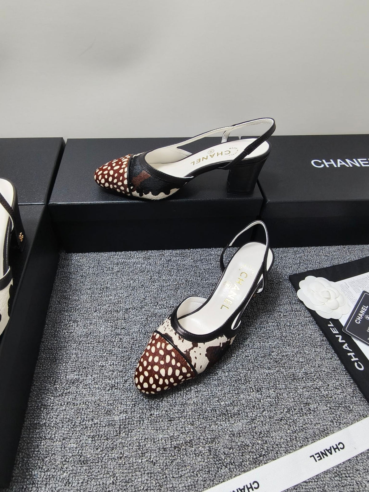CC SS 2026 Slingbacks 6.5cm White Brown Black Calfskin Lambskin