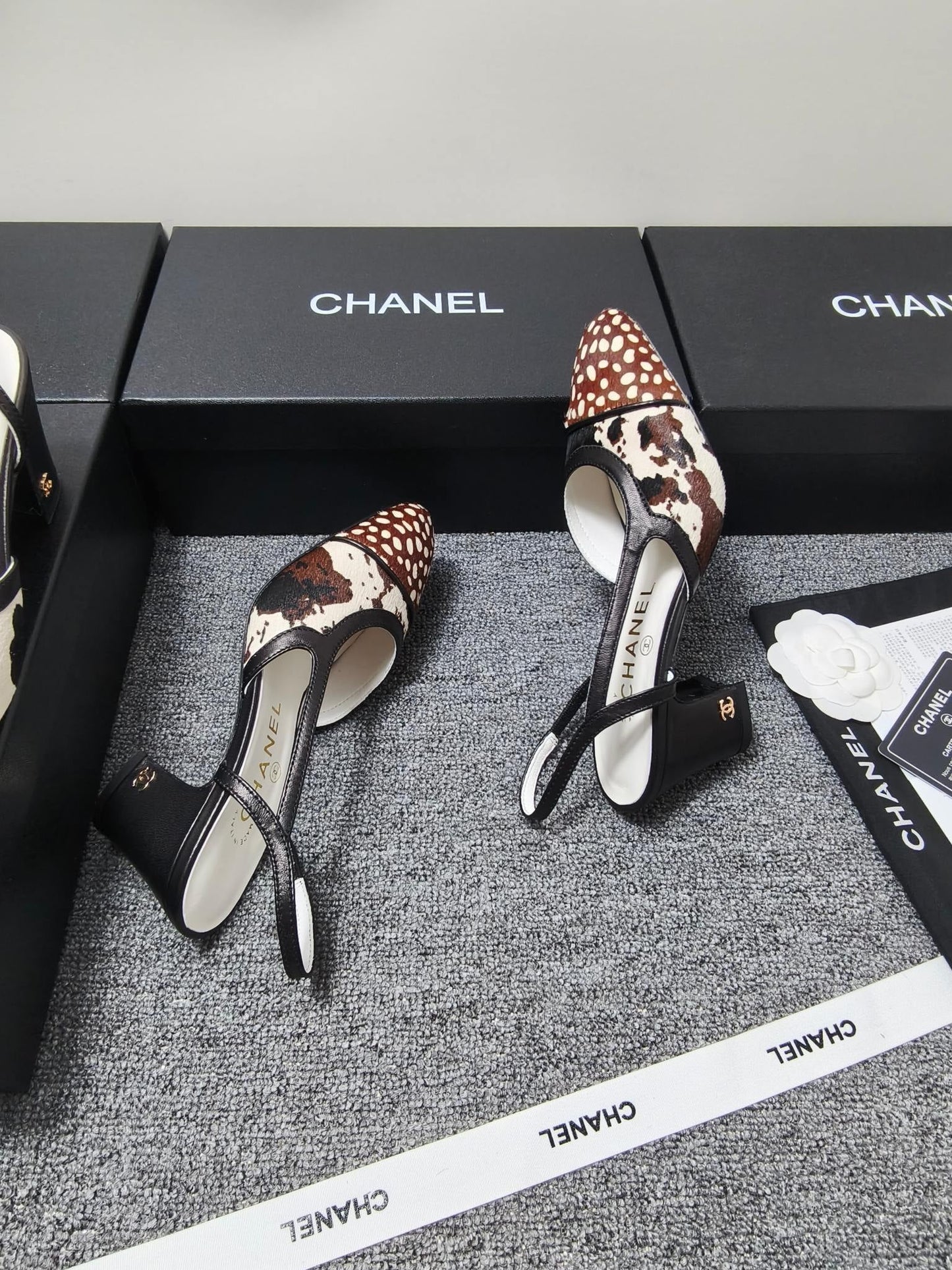 CC SS 2026 Slingbacks 6.5cm White Brown Black Calfskin Lambskin