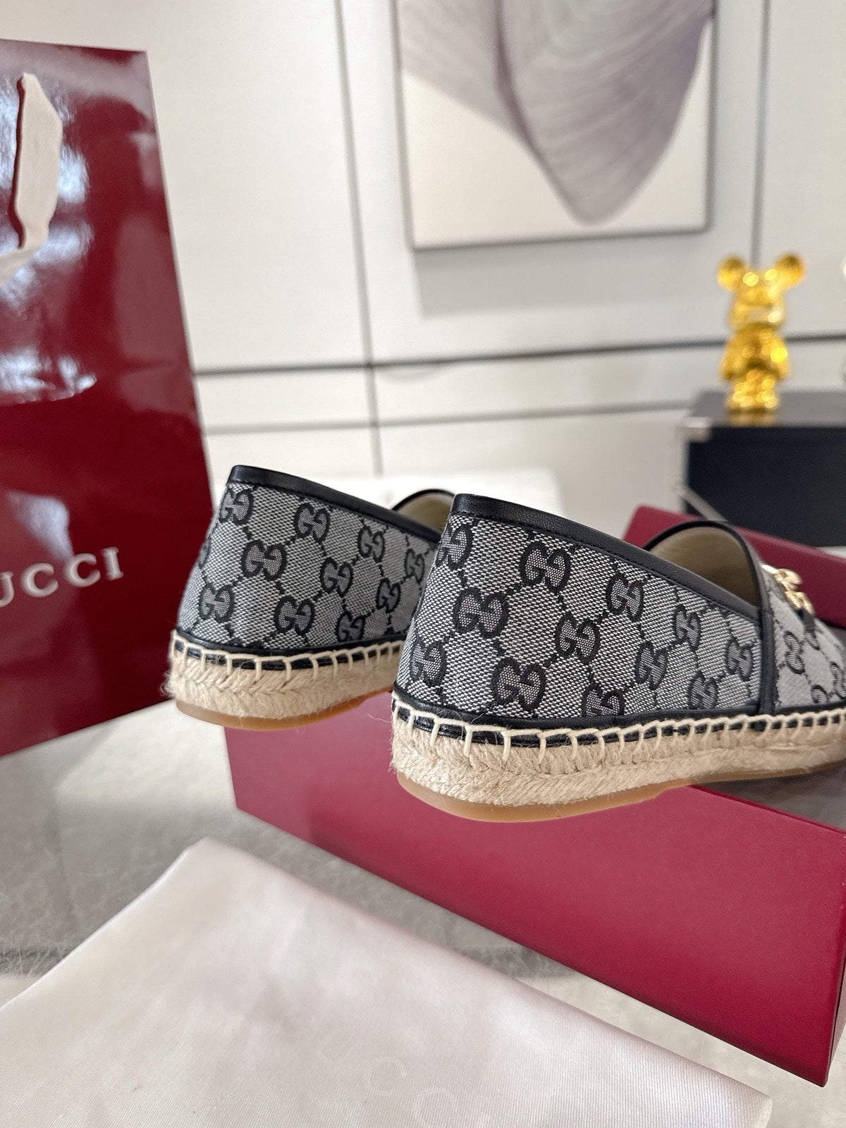GC 2025 Espadrille With Horsebit Black Canvas 292456