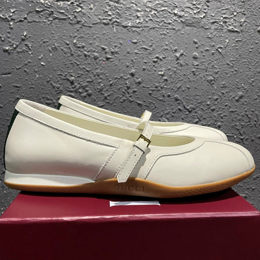 GG Shift Ballerina Cream Leather 787923