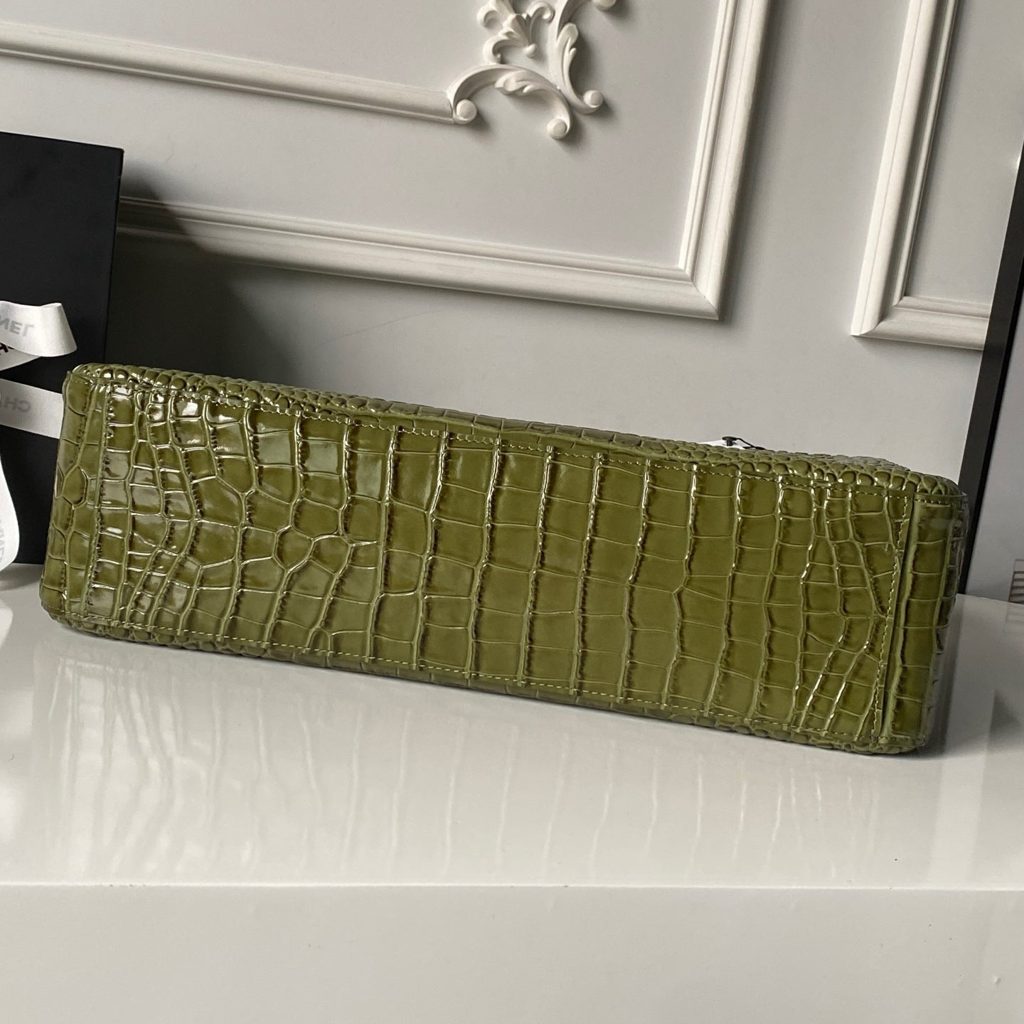 CC 26s Maxi Flap Bag 39cm Olive Imported Leather