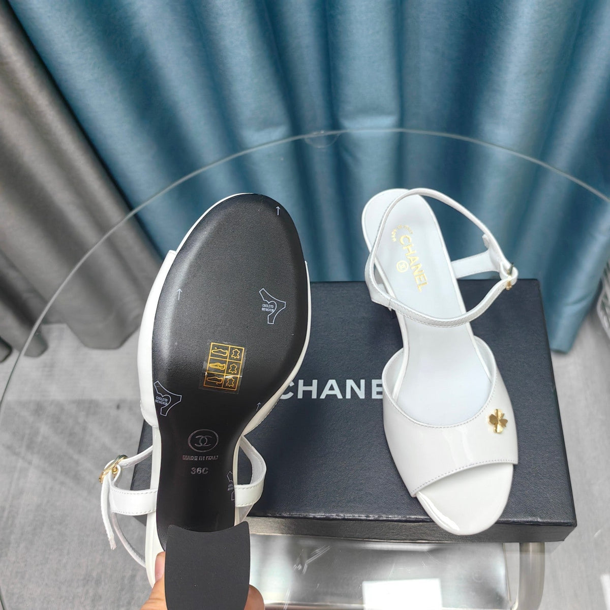 cc slingbacks sandal 85 white patent calfskin