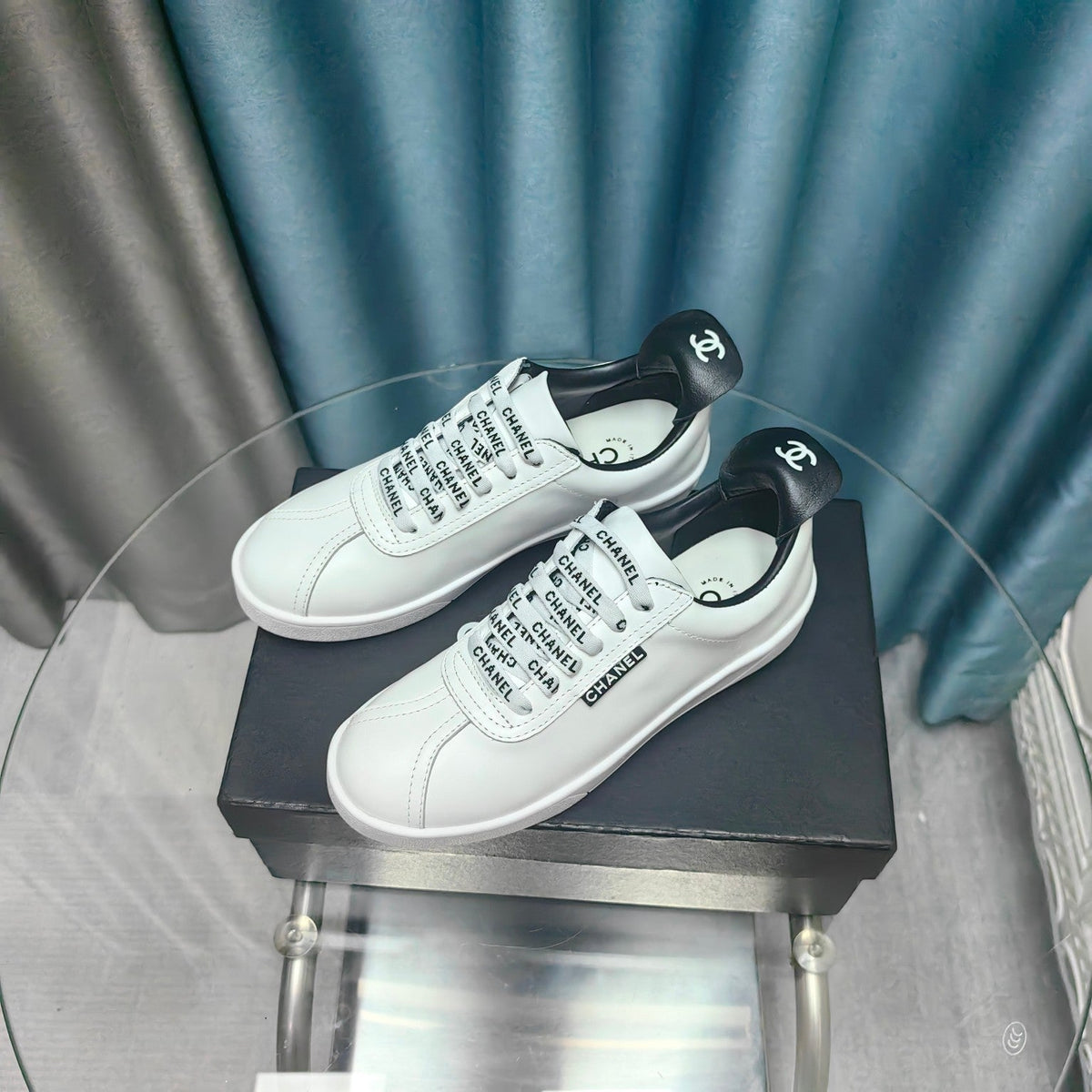 CC Low Sneaker White Black Cowhide