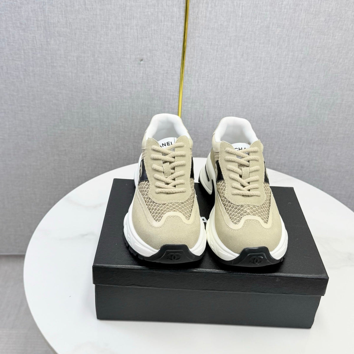 CC 26s Runners Sneakers Khaki Mesh Suede 865808