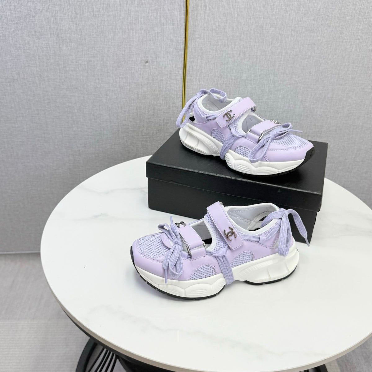 CC 26s Casual Sneakers Purple Leather Mesh 865834