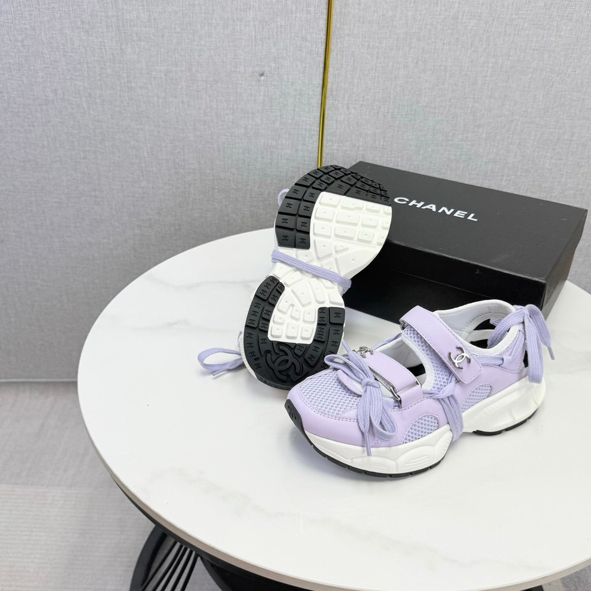 CC 26s Casual Sneakers Purple Leather Mesh 865834