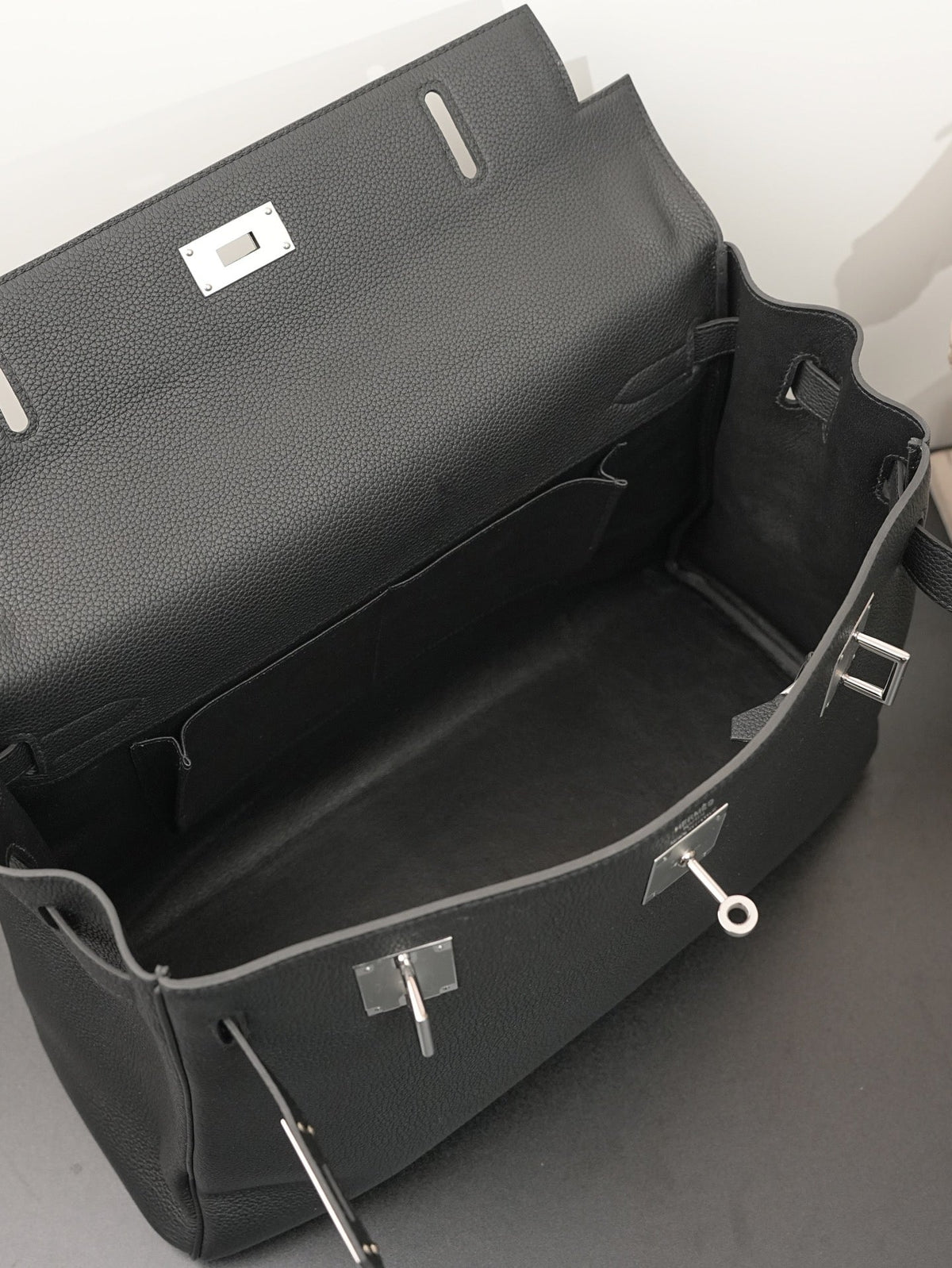 Hermes 2026 Maxi Kelly 42cm Bag Black Togo Leather 284505