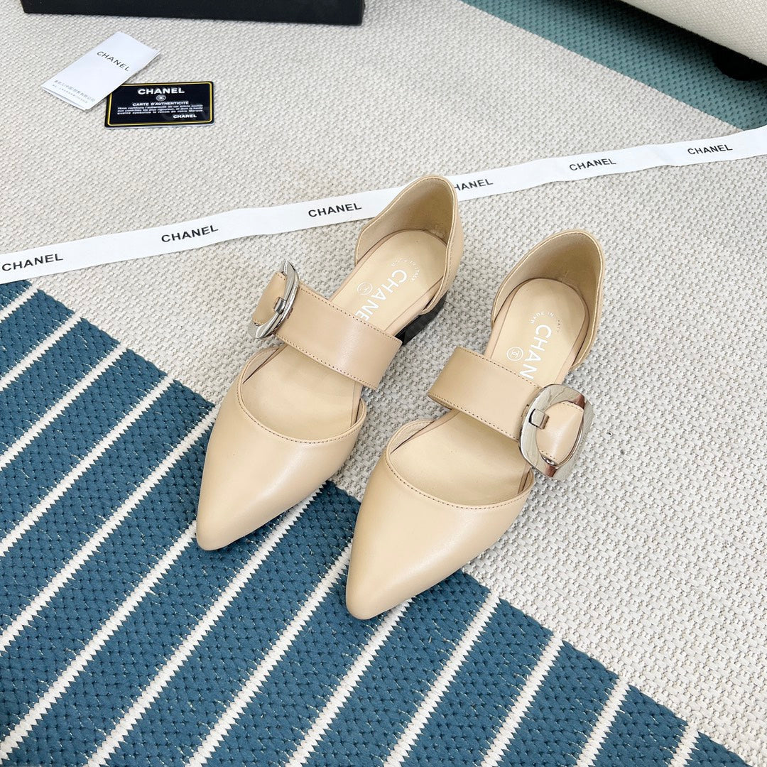 CC 26s Slingback Flat Beige Sheepskin 867769