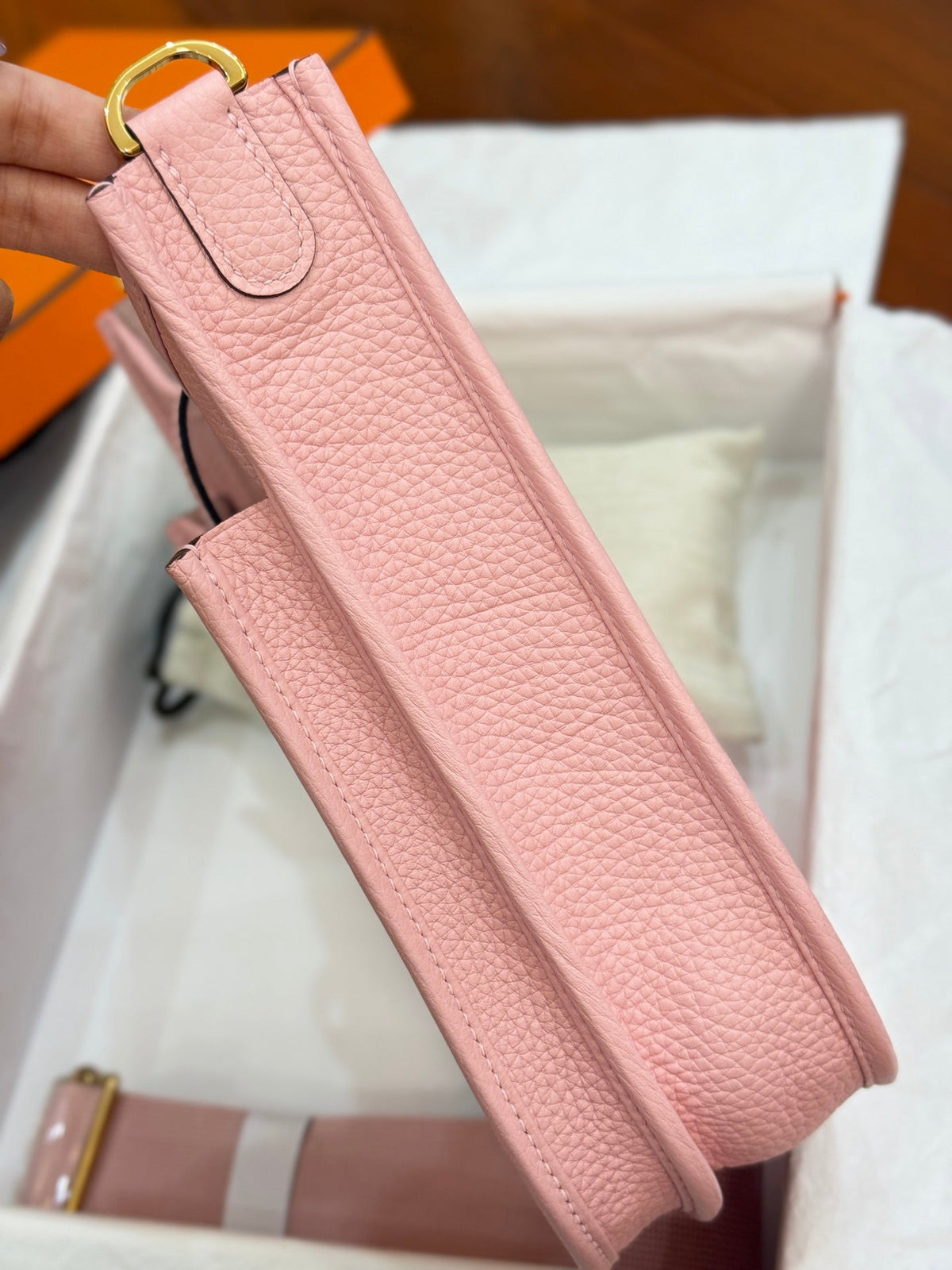 HM Evelyne 23cm Light Pink Togo Leather 281210