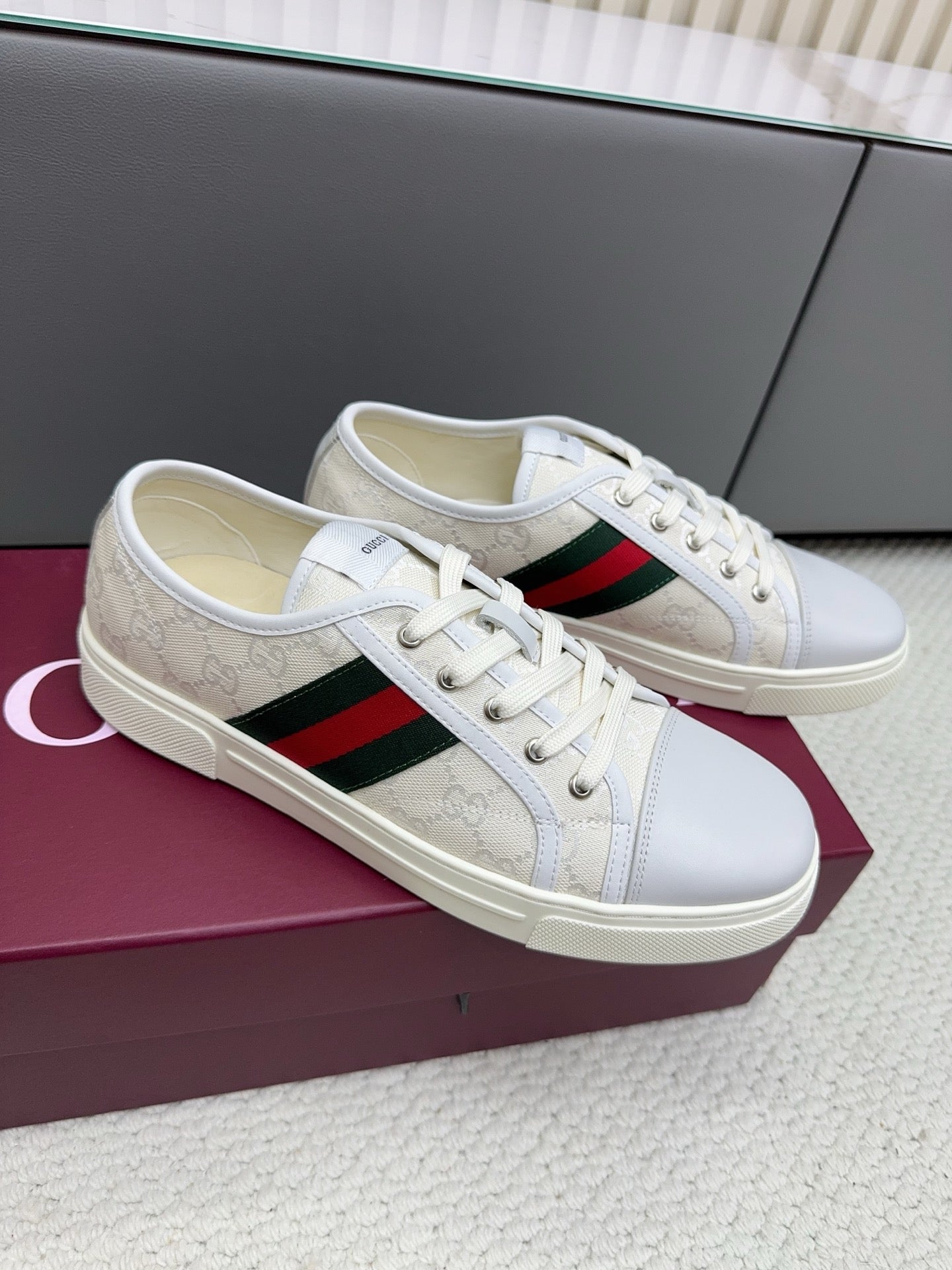 GG Tennis 1977 Sneakers White Canvas Leather 788206