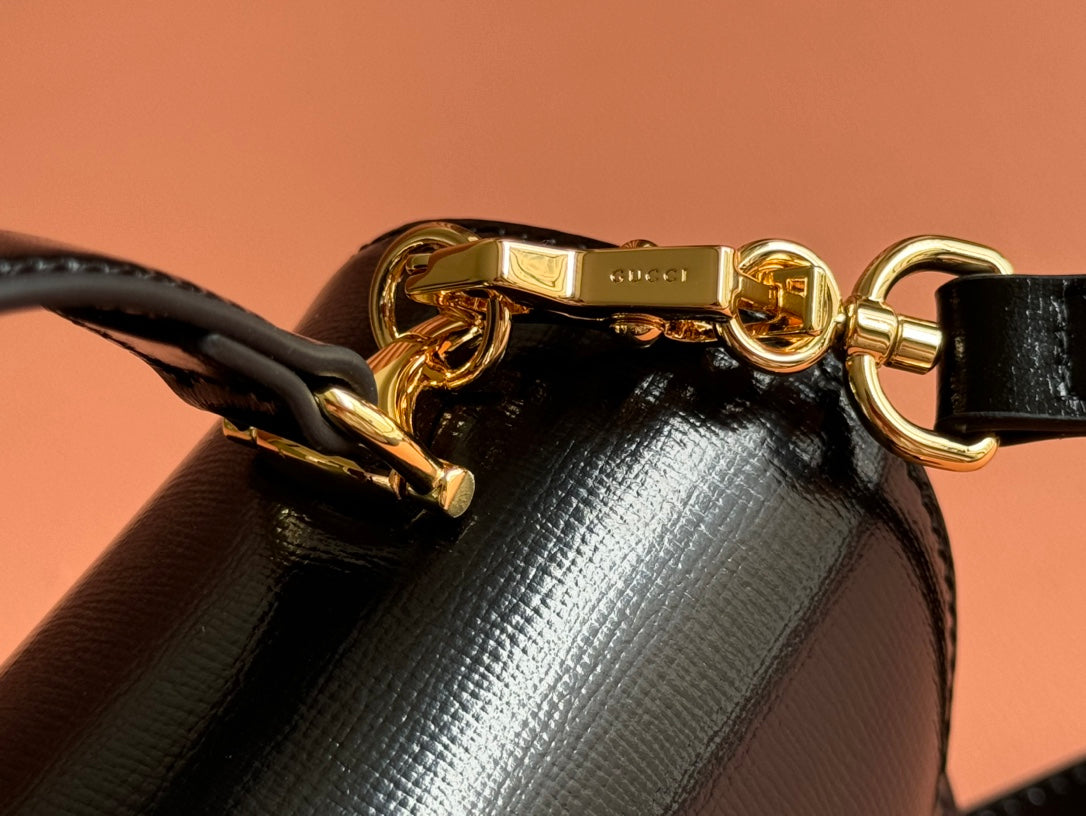 Gucci Horsebit Bag Black Leather 239811