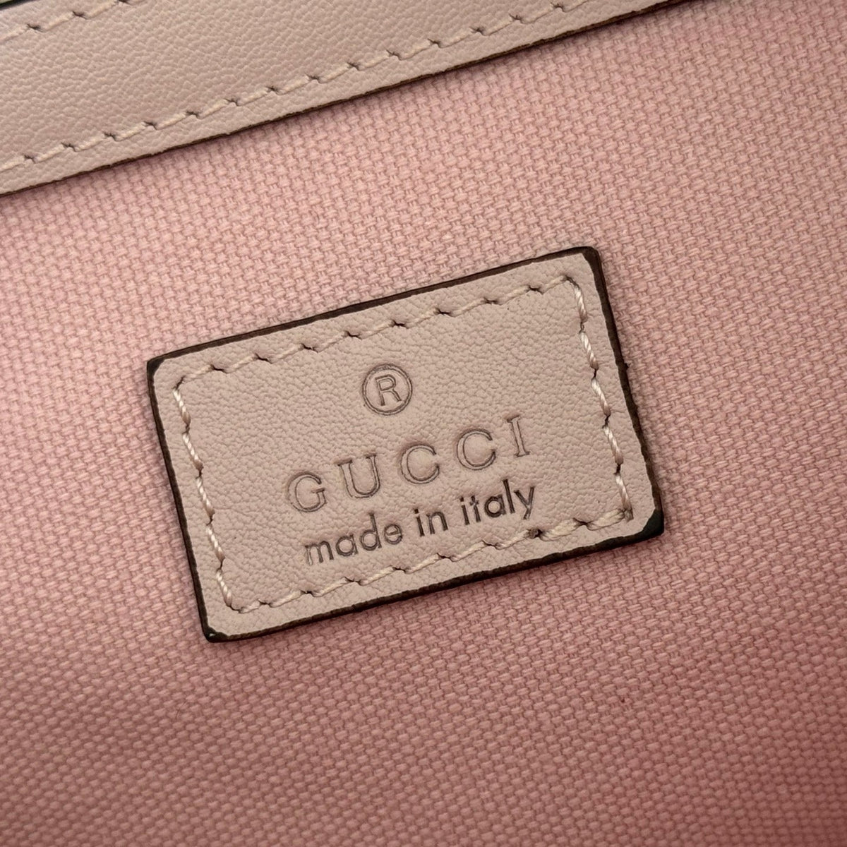 GG Emblem Bucket Bag 25cm Pink Red GG Fabric