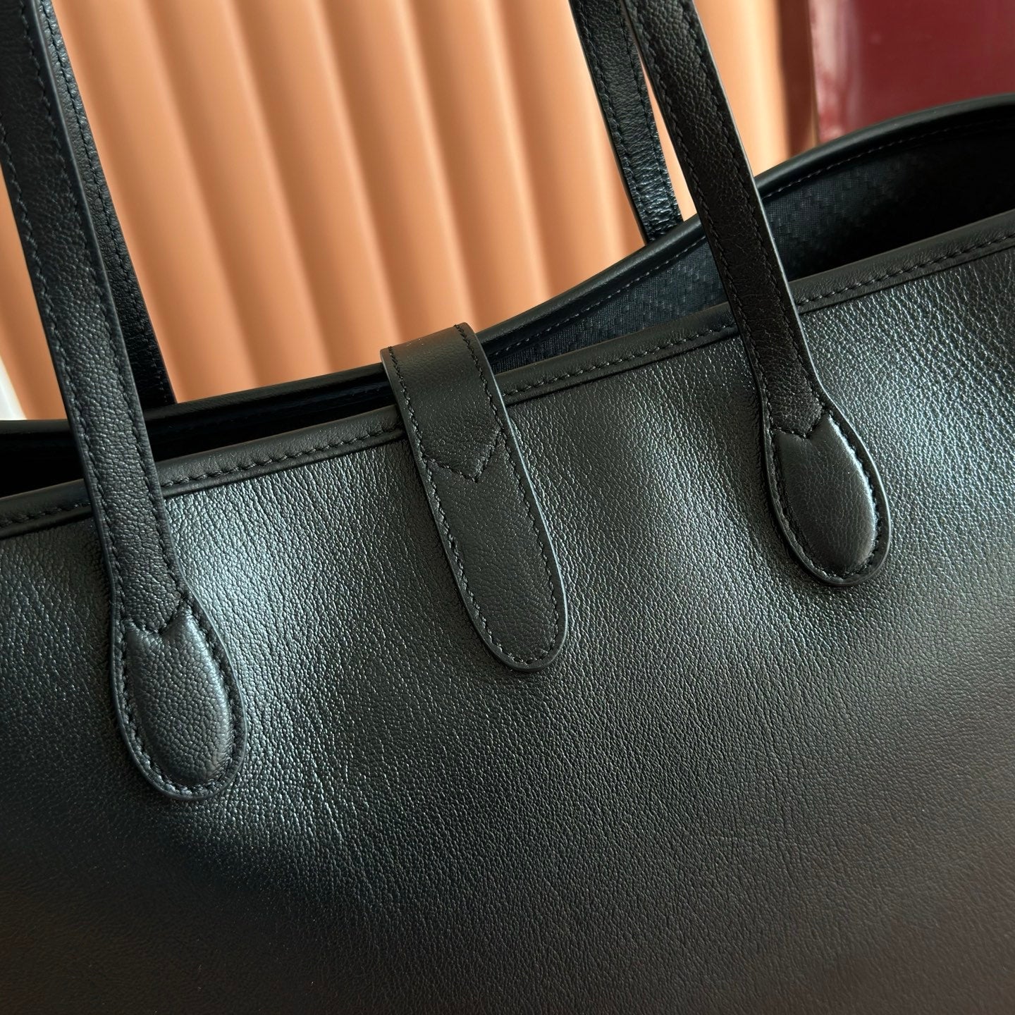 GG Jackie Medium Tote Bag Black Lambskin