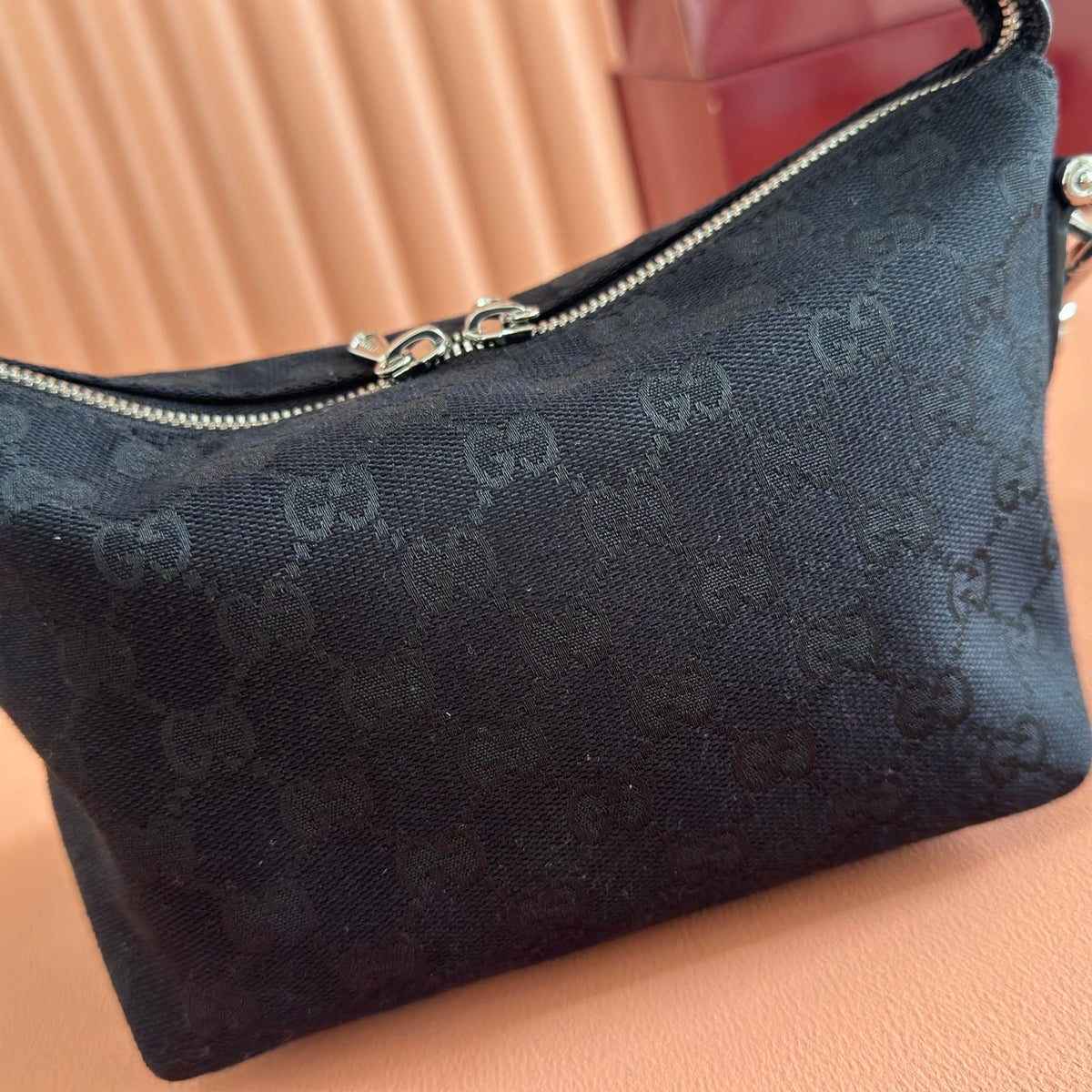 GG Brera Small Crossbody Bag Black Canvas