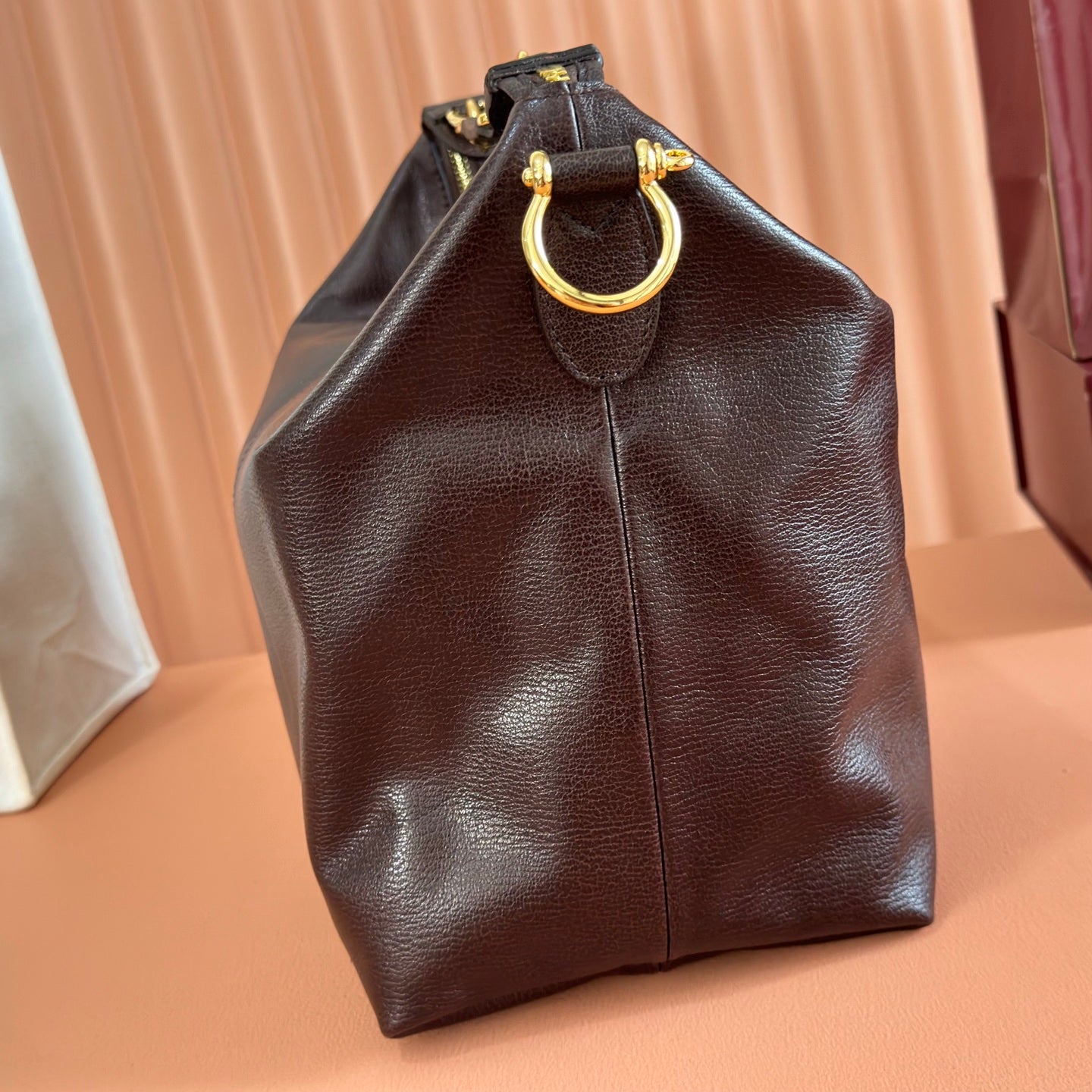 GG Brera Medium Crossbody Bag Burgundy Lambskin
