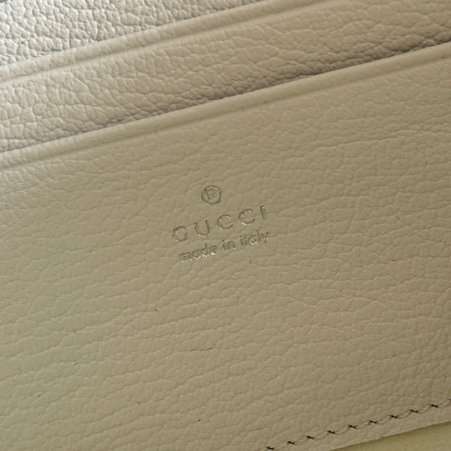 GG Dionysus Small Shoulder Bag White Grainy Leather 292589