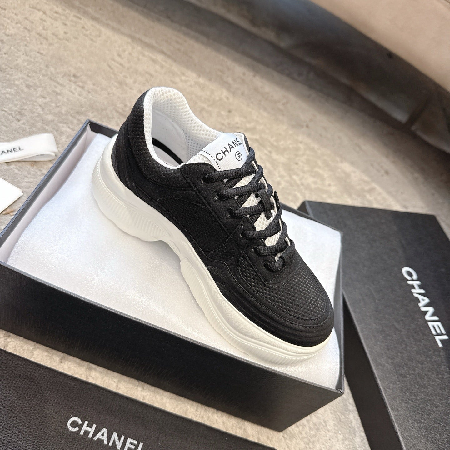 CC 26s Casual Sneakers Black Fabric 647450