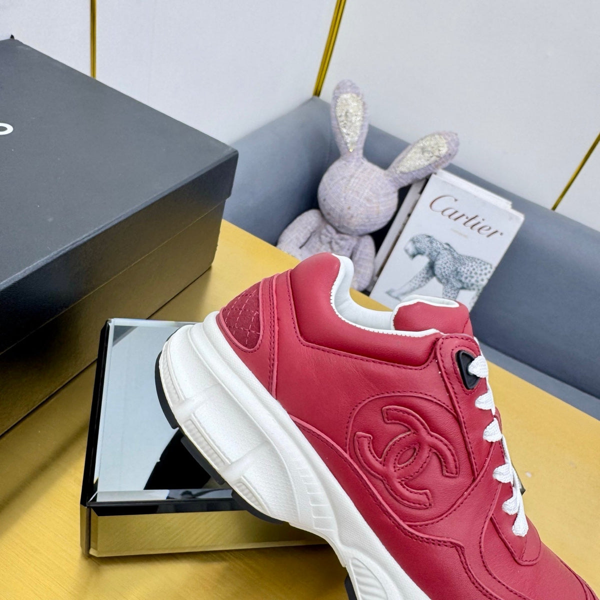 CC 26s Chunky Sneakers Red Calfskin 927324