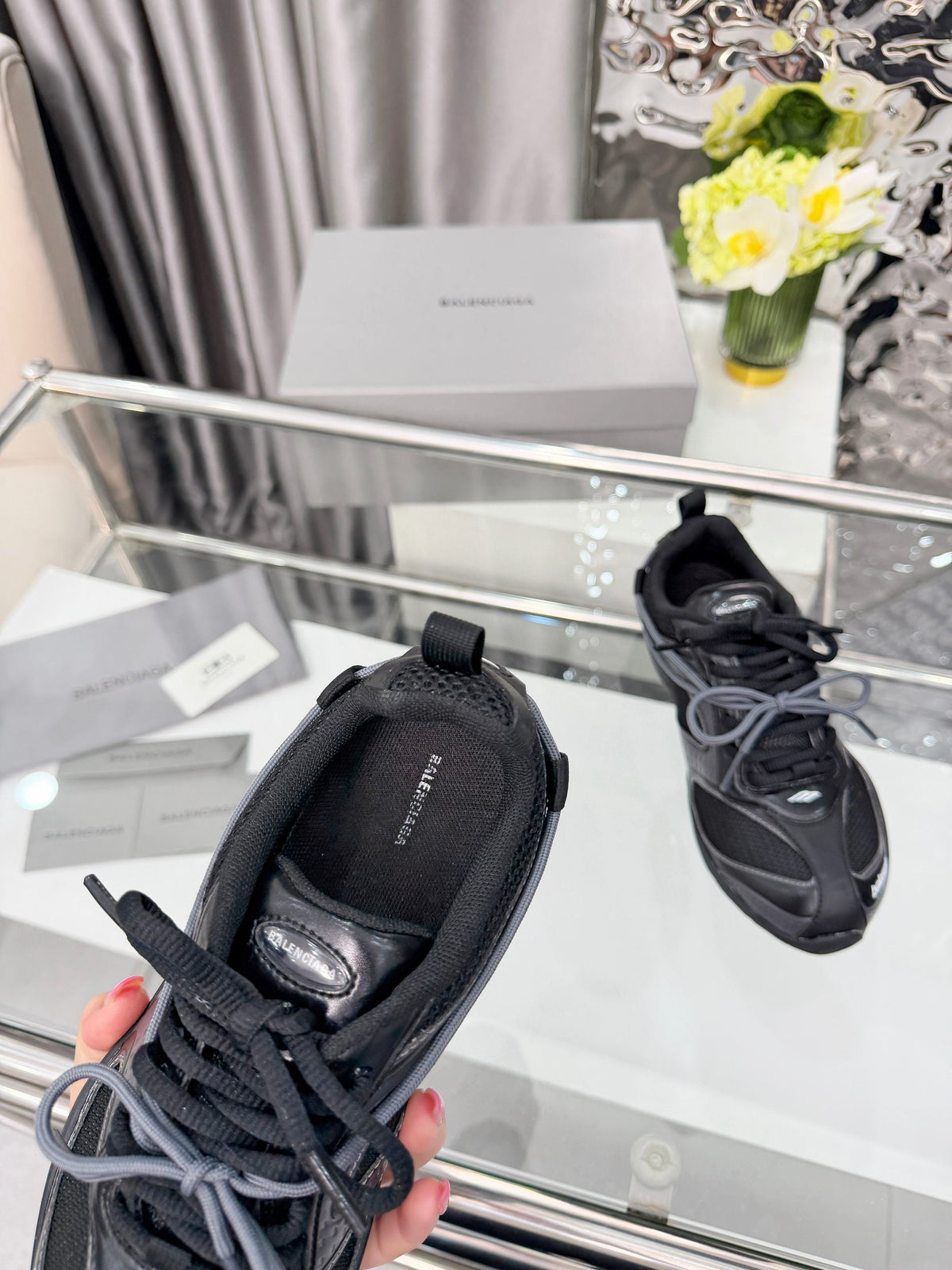 Balenciaga Monday Sneakers Black Mesh TPU 714950