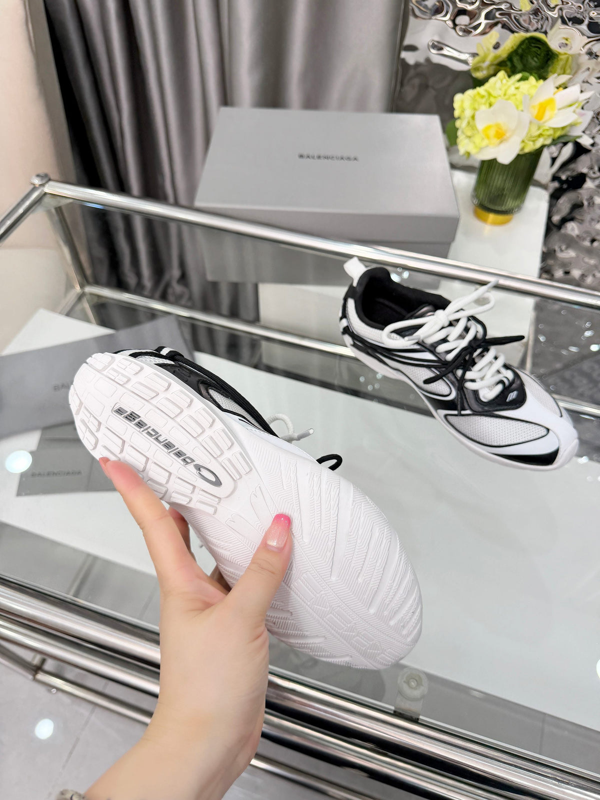 Balenciaga Monday Sneakers Black White Mesh TPU 714949