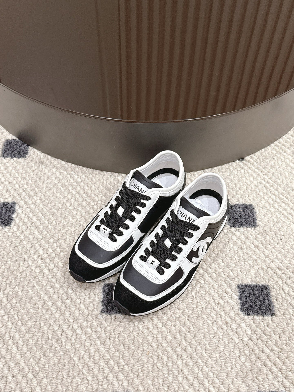 CC 25 Panda Sneakers White Black Calfskin 309073