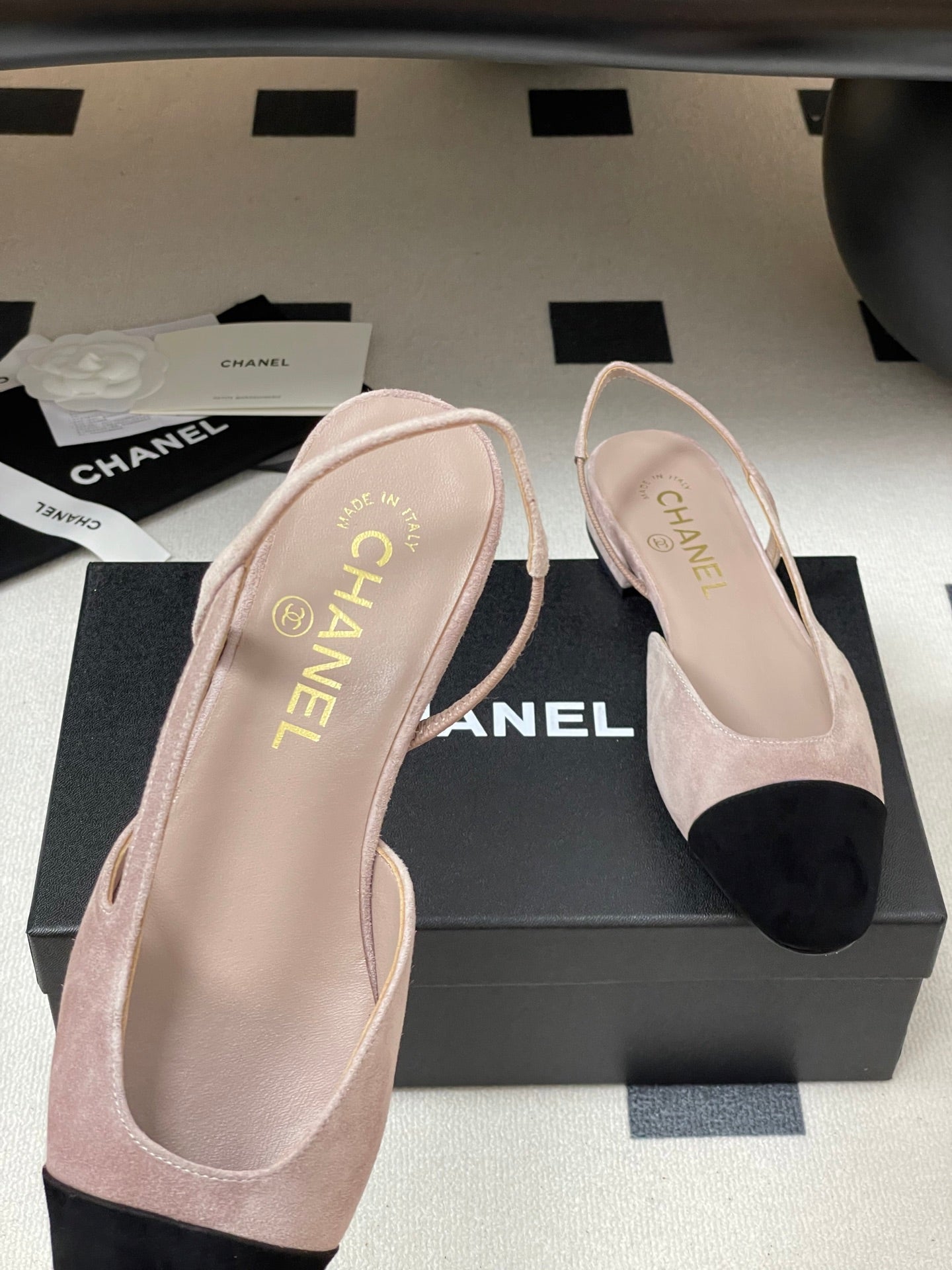 CC 25 SlingBack Flat 20mm Blush Pink Suede 393994