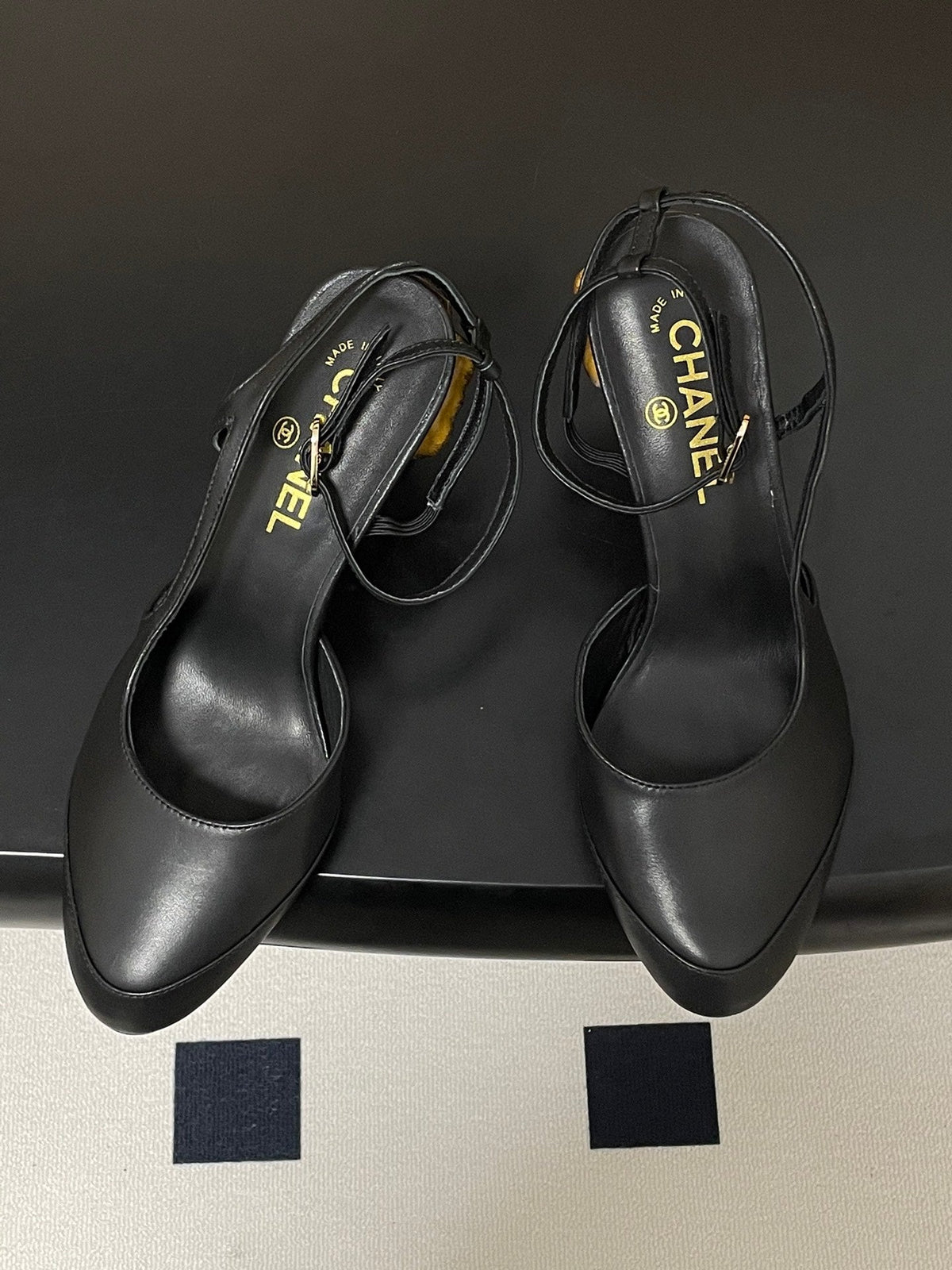 CC 26s Slingback 8.5cm Black Leather 834723