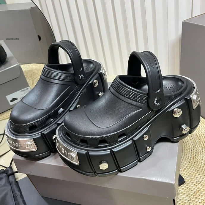 Balenciaga x Crocs Hardcrocs Black Leather 672650