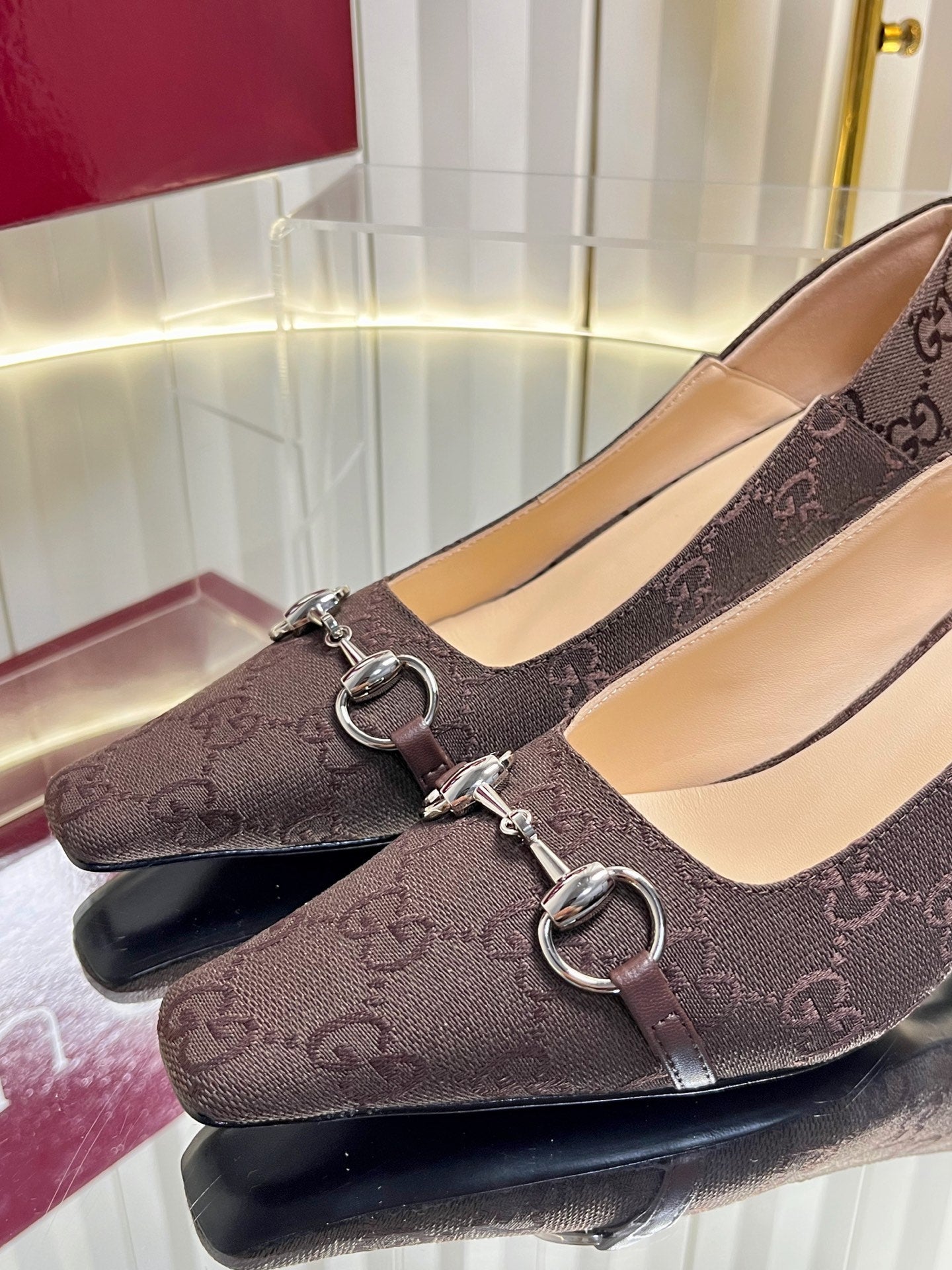 GG 26s Vittoria Pumps Coffee Canvas 768135