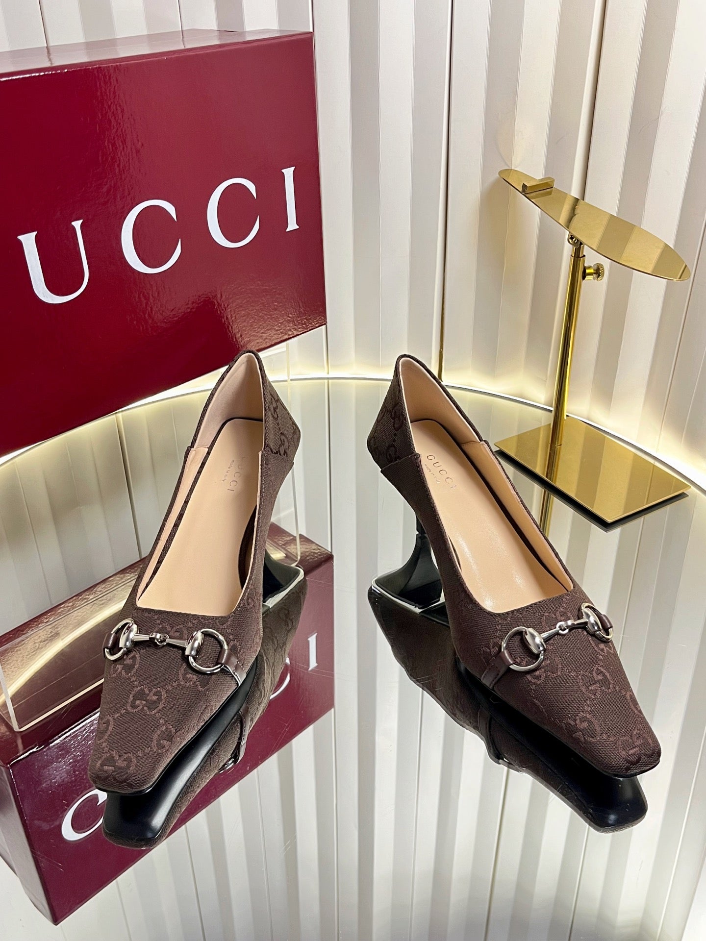 GG 26s Vittoria Pumps Coffee Canvas 768135