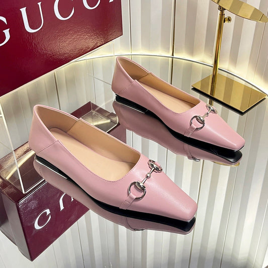 GG 26s Vittoria Ballerina Flats Light Pink Leather 768137