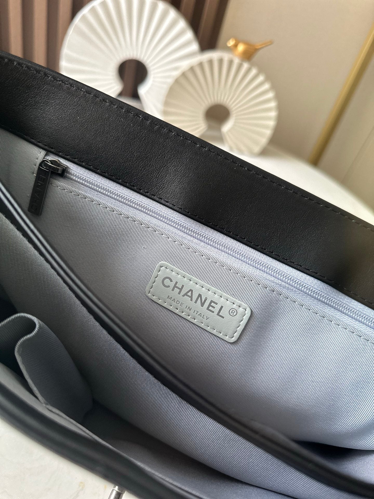 CC 2229 Classic Flap Bag 34cm Black Quited Lambskin