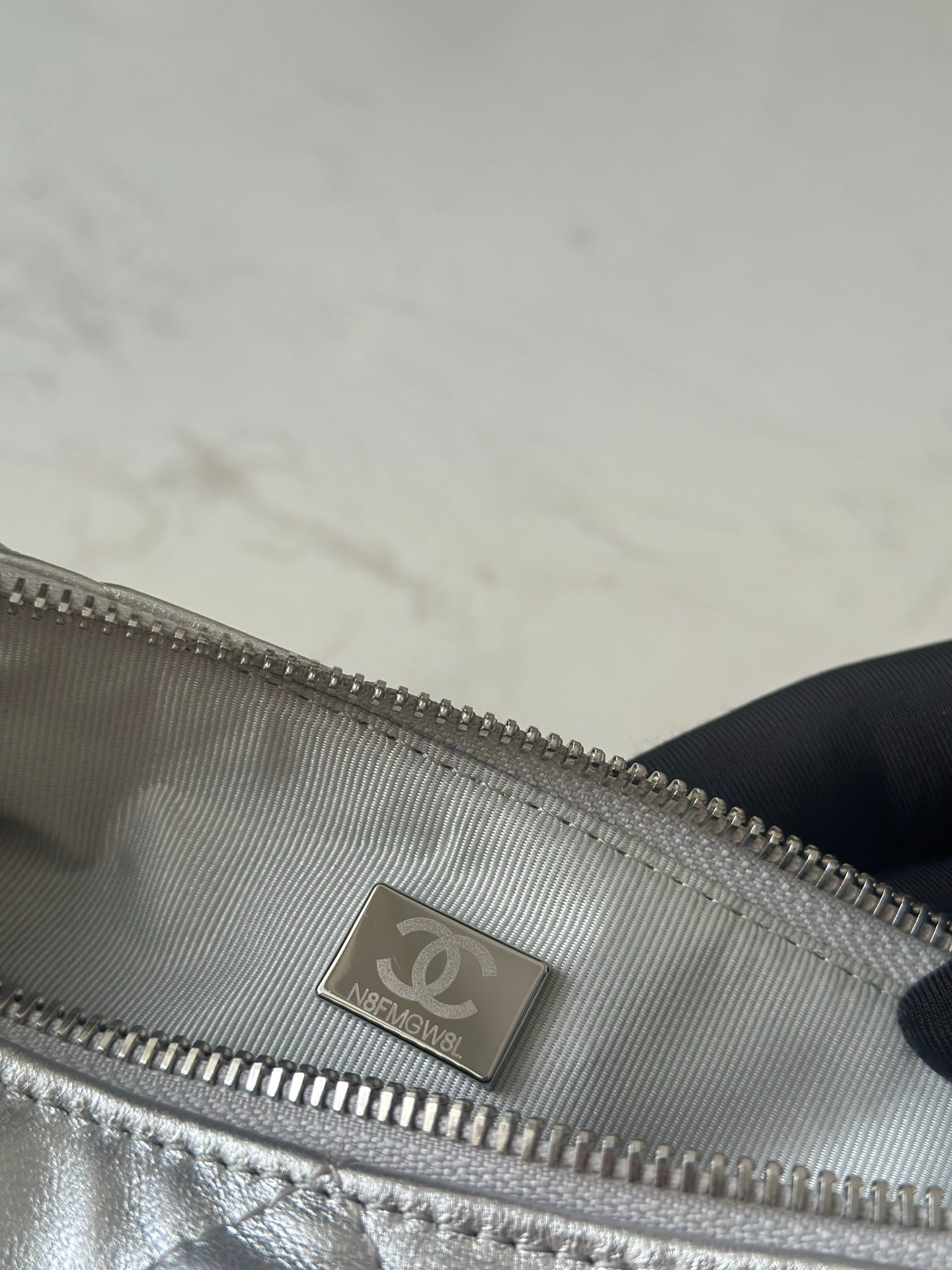 Chanel 26s Hobo Bag 26 In Silver Lambskin