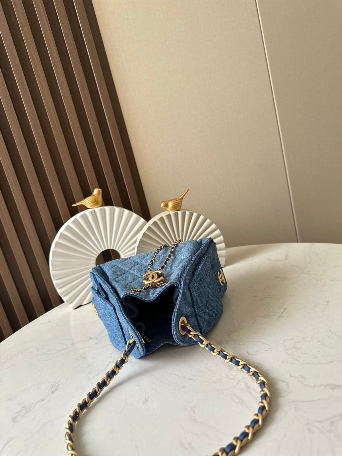 CC 26c Hobo Bag 22cm Blue Denim GHW