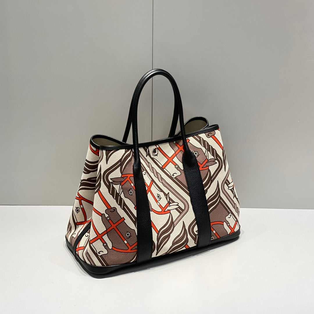 HM Garden Party 36 Multicolor Canvas and Negonda Calfskin 243402