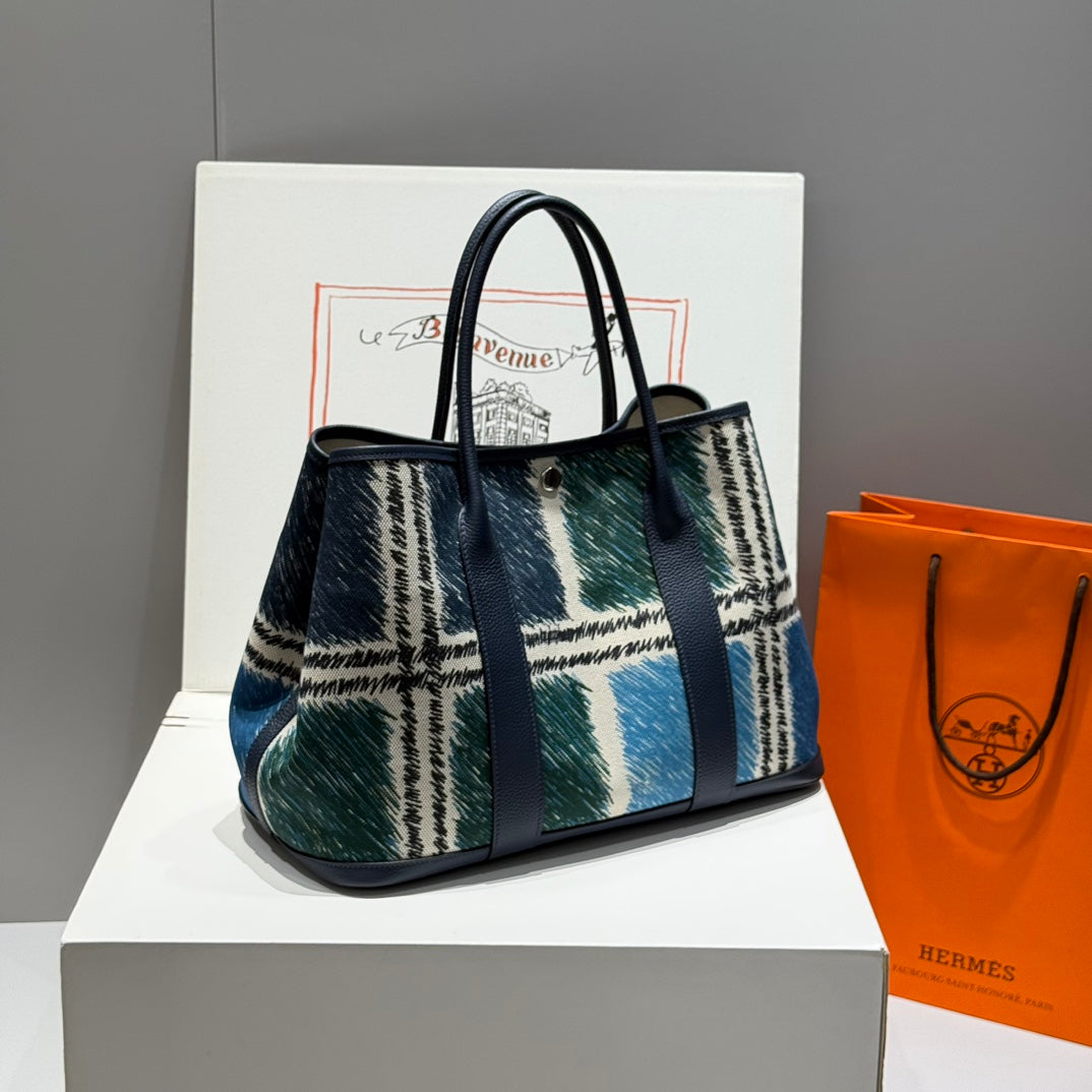 HM Garden Party 36 Multicolor Canvas and Negonda Calfskin 243180