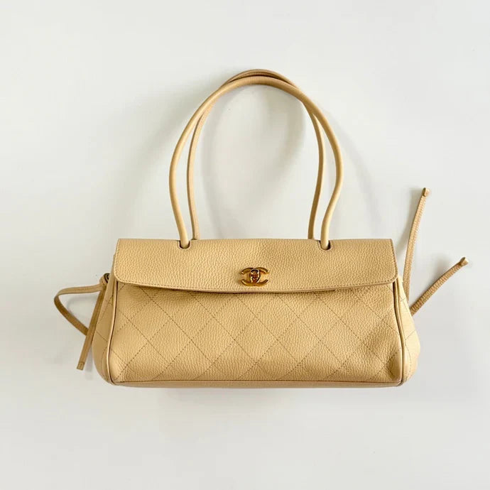 Chanel 2026 Shopping Bag 30.5cm Beige Grained Calfskin
