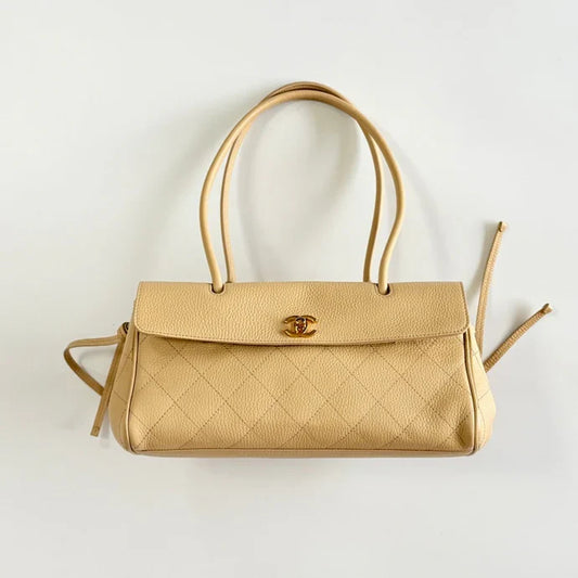 Chanel 2026 Shopping Bag 30.5cm Beige Grained Calfskin