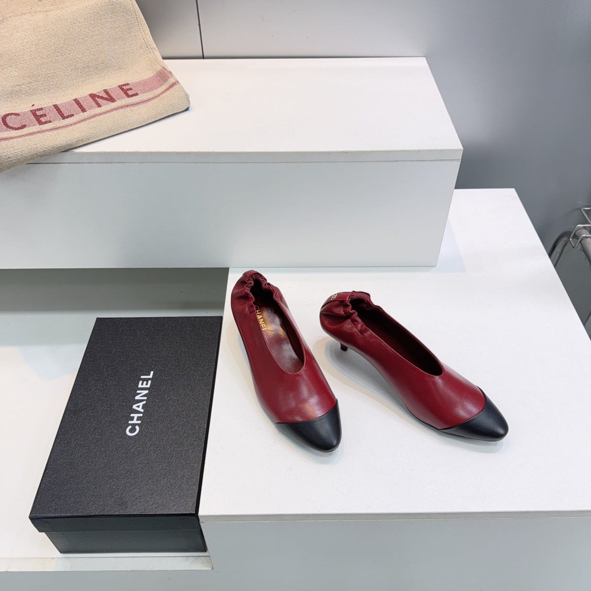 CC 2026 Pumps 4.5cm Black Burgundy Lambskin 741642