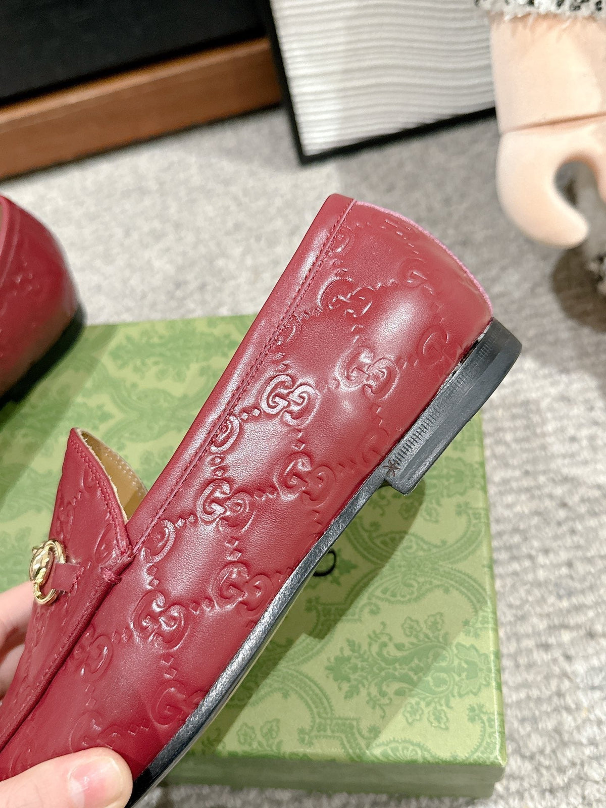 Horsebit Jordaan Loafer Red GG Leather