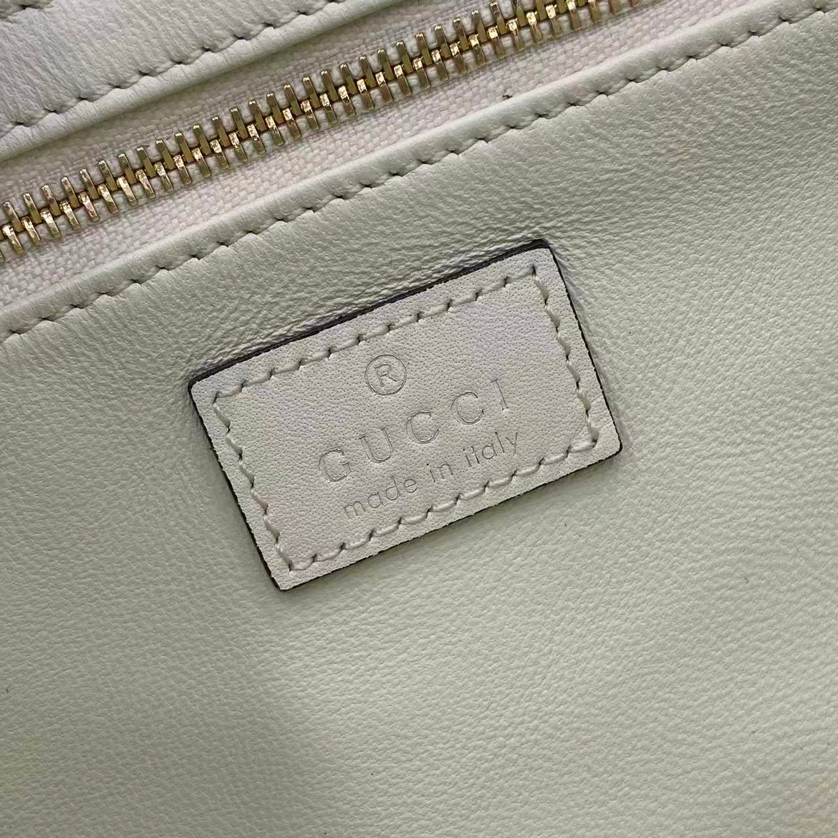 Gucci 25 Siena Bag 22.5cm White Gold Leather 292364