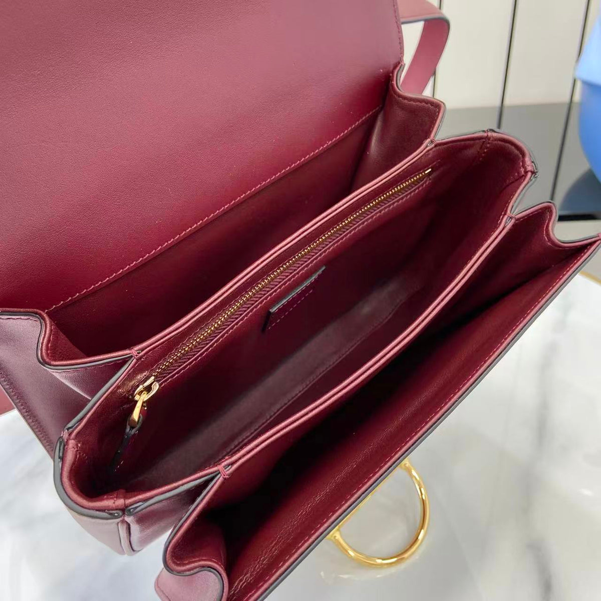Gucci 25 Siena Bag Anchor Red Gold Leather 292366