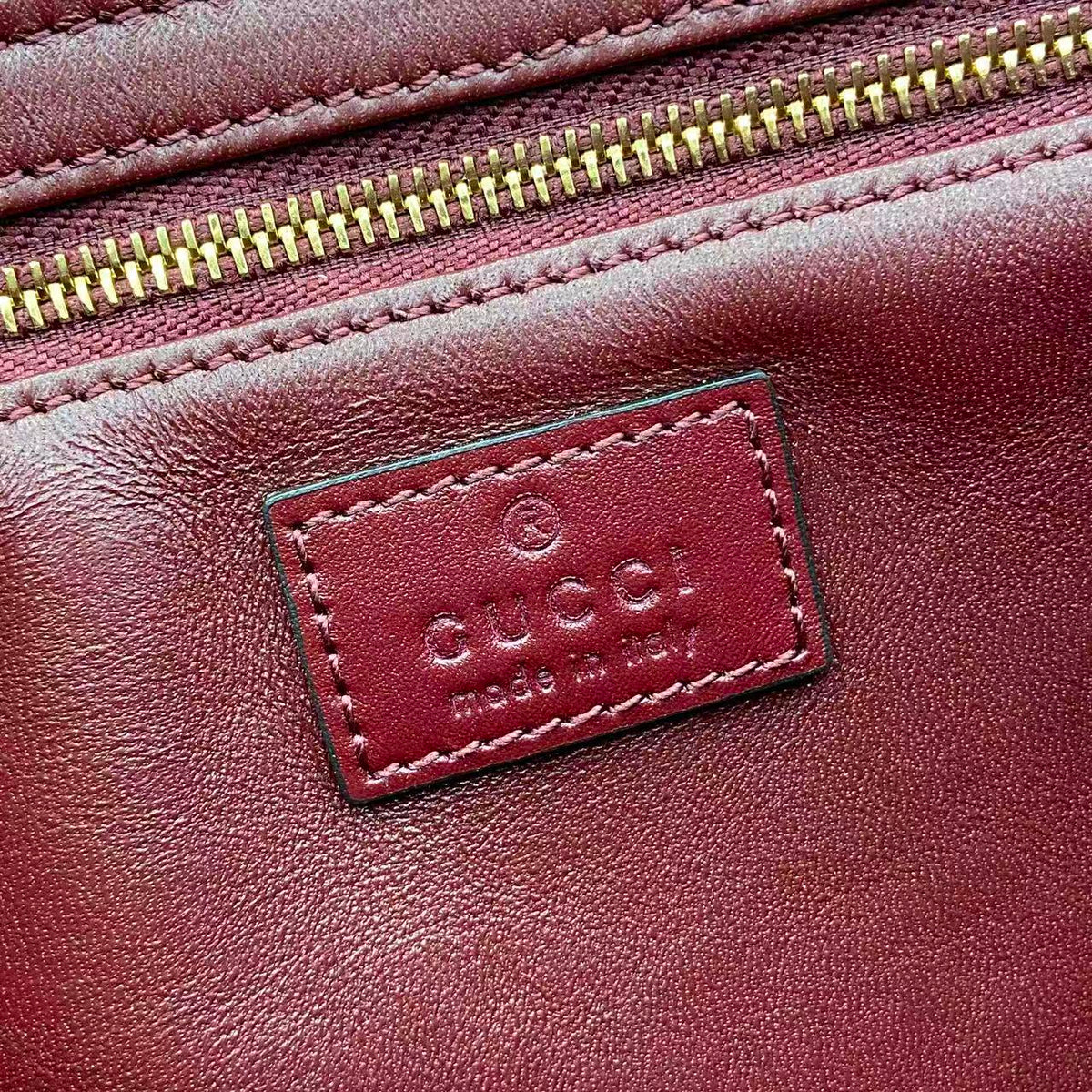 Gucci 25 Siena Bag Anchor Red Gold Leather 292366