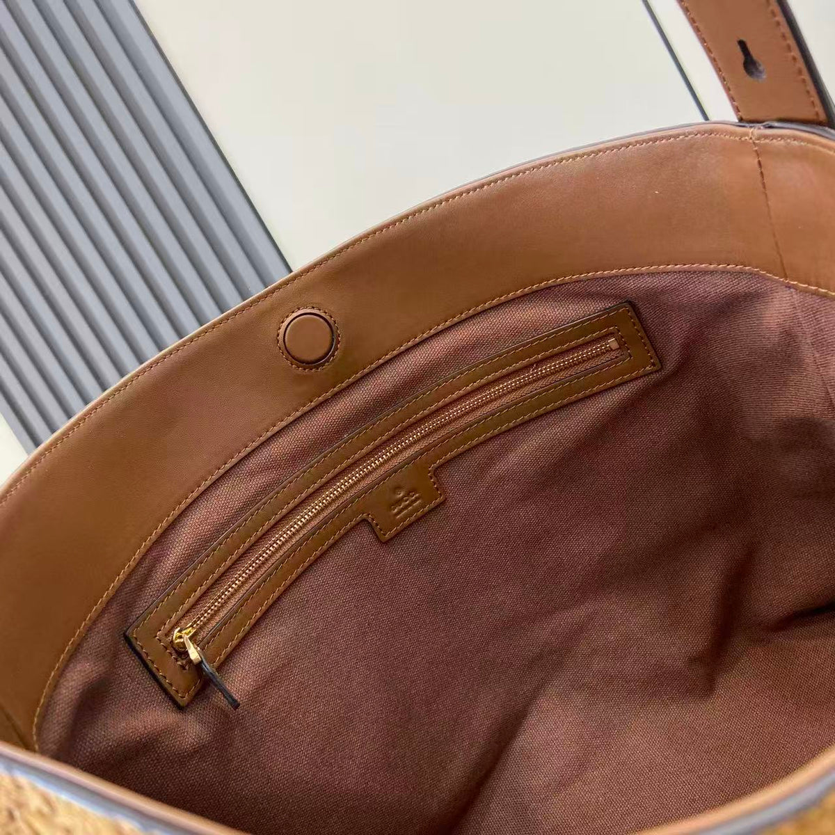 Gucci 25 Beatrix Handbag Brown Gold Suede