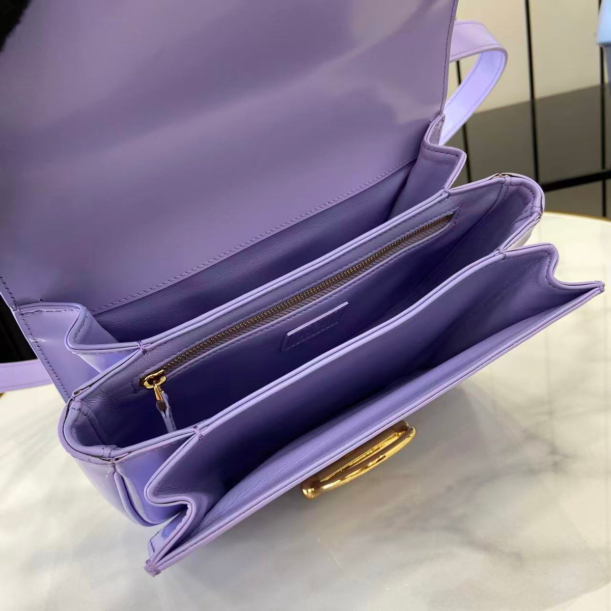 Gucci 25 Siena Bag 22.5cm  Light Purple Gold Leather 292571