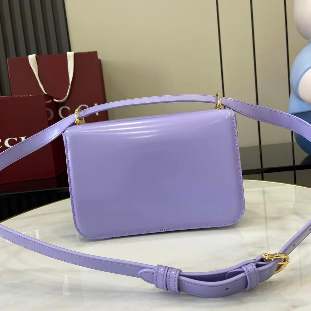 Gucci 25 Siena Bag 22.5cm  Light Purple Gold Leather 292571