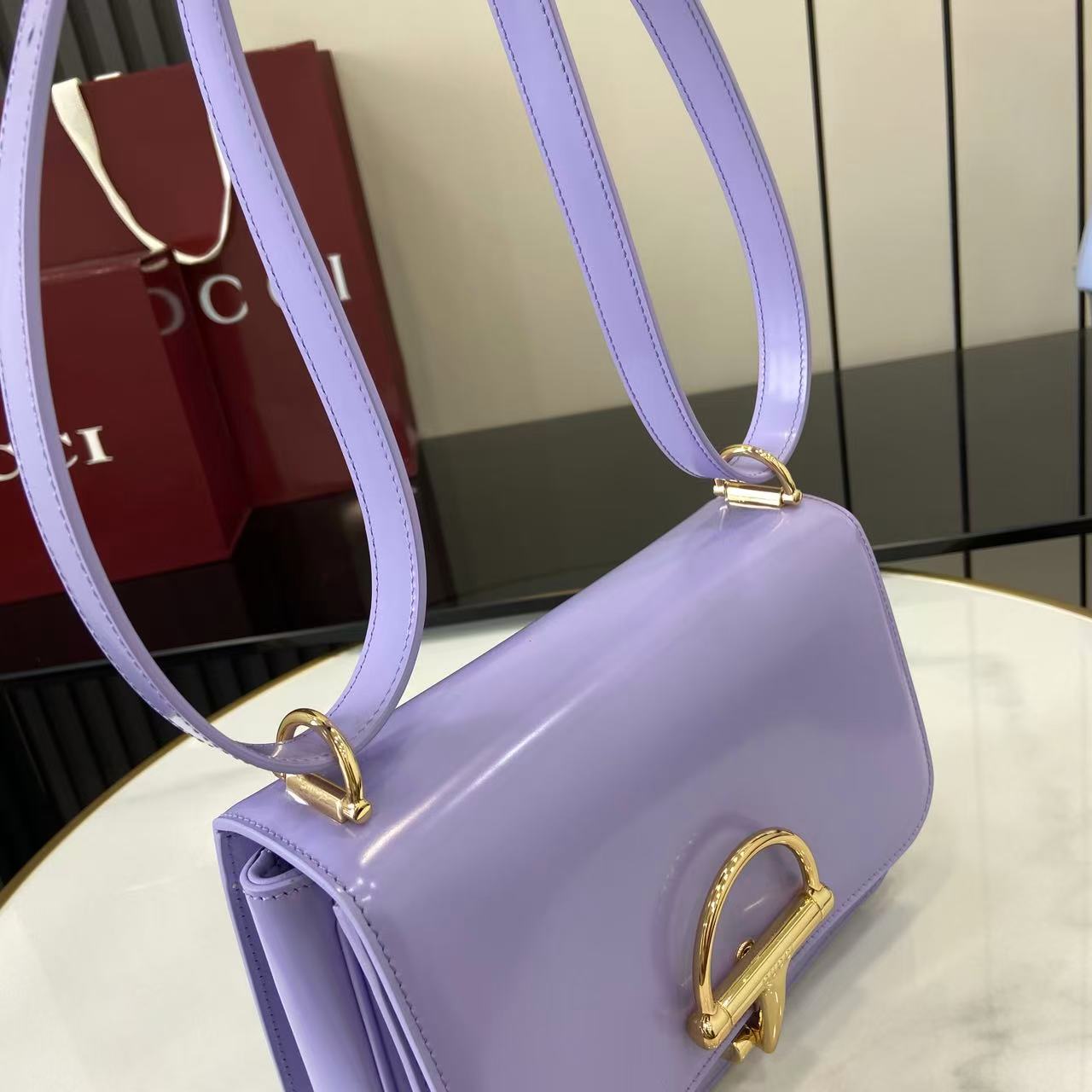Gucci 25 Siena Bag 22.5cm  Light Purple Gold Leather 292571